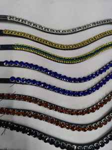 Bandas de brida de caballo de cuero suave de calidad superior con cristales de 10mm Equipo de caballo de calidad - Product Image 6