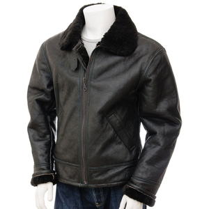 Men's Cowhide Leather <b>Jacket</b> Smooth Soft Feel Waterproof Breathable High Street Style Winter Fashion Front Logo Customizable - Product Image 1
