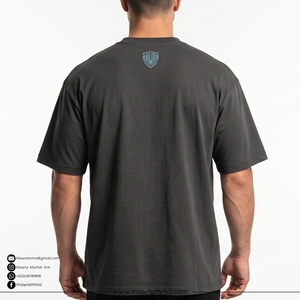 Camiseta Negra de Manga Corta para Hombre, de Alta Calidad, Talla Grande, con Estampado de Gorila Azul, Cuello Redondo, Informal, de Algodón Jersey - Product Image 2