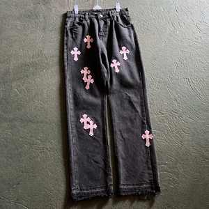 Jeans baggy vintage de haute qualité pour hommes, pantalons de survêtement taille moyenne style de rue, vêtements à la mode en coton - Product Image 2