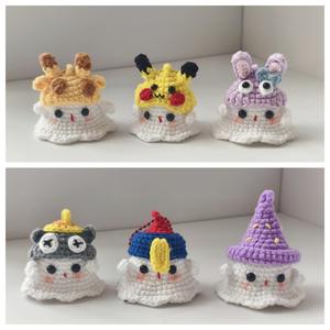 Muñeco <span class=keywords><strong>de</strong></span> Ganchillo <span class=keywords><strong>de</strong></span> Fantasma Pequeño y Adorable, Adorno <span class=keywords><strong>de</strong></span> Energía Positiva, Decoración para el Hogar, Llavero, Colgante para Bolsa, Regalos para Fiestas <span class=keywords><strong>de</strong></span> Navidad - Product Image 2