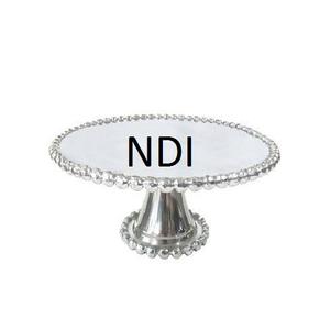 Support à gâteau aux fruits de style moderne en finition nickelée, de forme arrondie, accessoires de décoration de table de Noël - Product Image 1