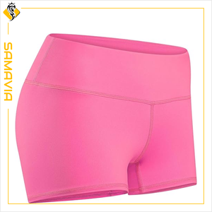 SAMAVIA Short d'entraînement actif taille haute pour femme respirant et extensible avec décoration de motif OEM/ODM personnalisable - Product Image 2