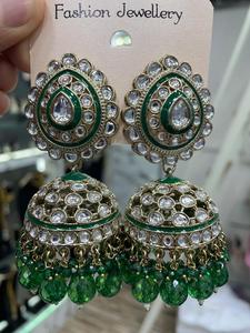Traditional & <b>Fashionable</b> Latest Designer Indian Wholesale Jewelry of Jhumka Kundan <b>Earring</b> Set for Women & Girl Stylish <b>Earring</b> - Product Image 6
