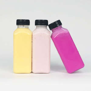 ขวดน้ำผลไม้พลาสติก PET ขนาด 350 มล. 12 ออนซ์ พร้อมฝาเกลียว - ขวดพิมพ์ลายสกรีนทรงเหลี่ยมสำหรับเครื่องดื่มโซดา นม ขายส่ง - Product Image 5