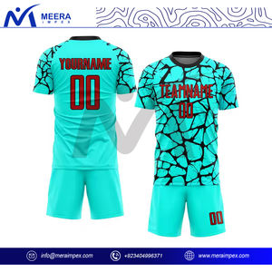 ชุดฟุตบอลผู้ชายขายส่ง ชุดยูนิฟอร์มพร้อมโลโก้สั่งทำ ระบายอากาศได้ดี แห้งเร็ว น้ำหนักเบา เสื้อเจอร์ซีย์ฟุตบอลแบบสั้น ชุดกีฬาสำหรับทีมสโมสร แข่งขัน - Product Image 2