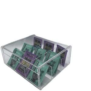 Caja de té acrílica perfecta para exhibir y conservar sus variedades de té favoritas para sofisticar cualquier cocina o comedor - Product Image 3