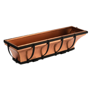 Juego de diseño popular más vendido de 2 macetas de ventana de cobre maceta de ventana de lujo de cobre puro de Metal con soporte - Product Image 4