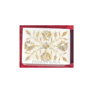 Manufacture for Wedding Party Modern Luxury Made in India Mother of Pearl <b>Box</b> Rectangular White Marble Inlay Jewelry <b>Gift</b> - Product Image 1