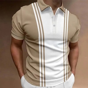 Polo clásico para hombre, camisetas de manga corta a rayas de verano, camisetas informales con botones de negocios, camisetas Polo de moda, ropa para hombre - Product Image 3