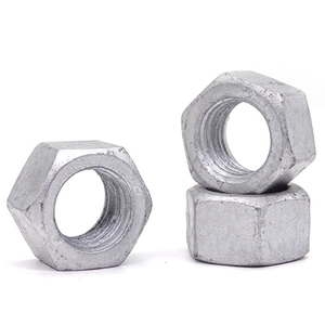 Acier au carbone jaune zinc noir oxyde galvanisé à chaud DIN934 écrou hexagonal entièrement fileté pour <span class=keywords><strong>tour</strong></span> de communication de transmission de puissance - Product Image 1