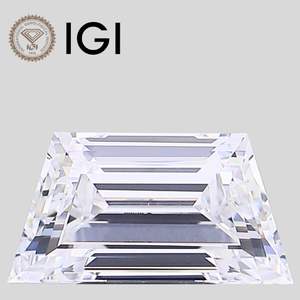 Diamant de laboratoire trapézoïdal 2 carats E VVS2 certifié IGI, taille trapézoïdale, non monté - Product Image 1