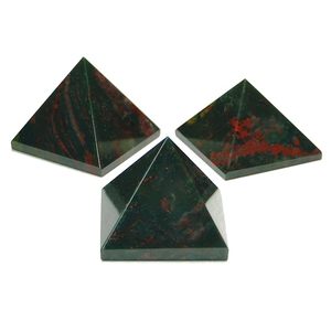 Amazing Quality On Soha Agate Hand-Carved Natural Green Bloodstone Crystal Pyramids <b>for</b> Strength, Courage and Protection On <b>Sale</b> - Product Image 2