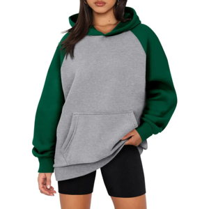 Sweat à capuche en éponge française surdimensionné et lourd 500 GSM pour femmes manteau d'hiver à impression personnalisée capuche avant Style Streetwear 100% coton - Product Image 1