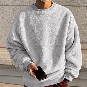 Sudadera de Primavera de moda hecha en el mejor Material Color personalizado Superventas Hombres Sherpa sudadera Over Size Pullover - Product Image 2