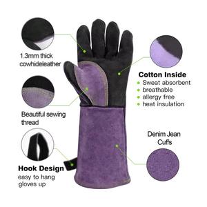 Gants de soudage de bras pleine longueur de qualité supérieure-Cuir robuste, résistant à la chaleur et aux étincelles, équipement de sécurité industrielle renforcé - Product Image 3
