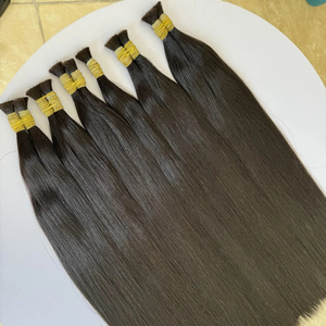 วิกผมสีดำสำหรับต่อผมมนุษย์แบบเต็มตัวผมสีดำแบบยังไม่ผ่านกระบวนการผมคนเวียดนาม100% จำนวนมาก - Product Image 1