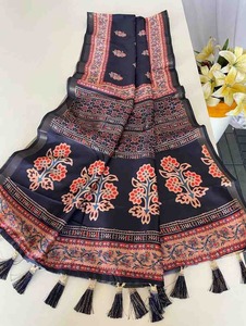 Ropa étnica de primera calidad, venta al por mayor, saris de viscosa Dola, estampado Digital con diseños vibrantes para fiestas, verano, invierno, tela lujosa - Product Image 2