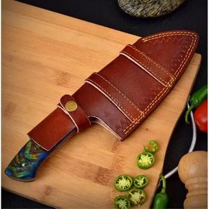 Cuchillo de Cocina Multifuncional JEXMOO, Hecho a Mano, de Acero al Carbono, con Funda de Cuero - Product Image 2