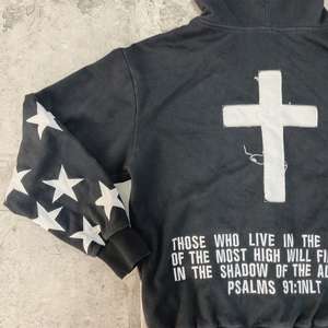 450gsm ผ้าฝ้าย100% ทรงโอเวอร์ไซส์สไตล์วินเทจสำหรับผู้ชายผ้าปะติดแบบถักด้วยซิปลายกรดซัก XS ลายแบบ DIY - Product Image 5