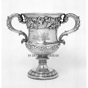 Vase trompette en métal de qualité supérieure, finition couleur argent, poli et brillant, fournitures de décoration de mariage - Product Image 1