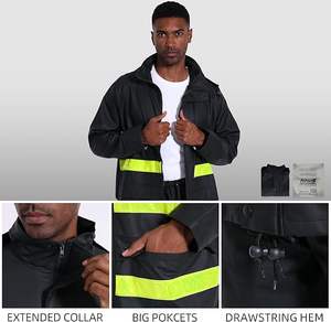 Chaqueta Cortavientos Casual con Capucha para Hombre, Ligera, Impermeable y Cortavientos, con Bolsillos Grandes, Diseño Sólido para Pesca y Actividades al Aire Libre - Product Image 3