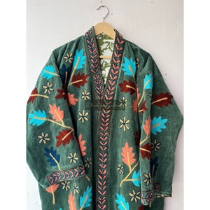 Uzbek เสื้อแจ็กเก็ตผ้าฝ้ายกำมะหยี่ปักลายดอกไม้, เสื้อคลุมกันหนาวตัวยาวใส่ได้ทั้งชายและหญิงชุดใส่ในงานปาร์ตี้ฤดูร้อน - Product Image 3