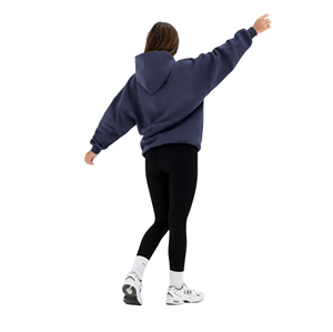 Sudadera Extra Grande para Mujer, 50% Algodón, 50% Poliéster, Color Azul Marino, Estilo Urbano, Hombros Caídos, Corte Holgado, Moda de Invierno - Product Image 3