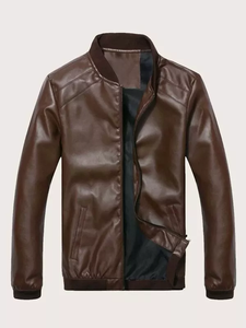 Chaqueta de Cuero para Hombre 2026, Estilo Simple, Venta de Fábrica de Cuero de Pakistán, Chaquetas Bomber de Cuero de Moda, Alta Calidad - Product Image 3