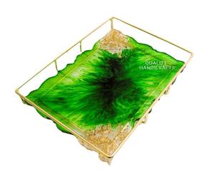 Bandeja de Servicio de Resina Epoxi de Diseño Nuevo 2025, Multicolor, 30x20x5cm, Artesanía de Calidad, con Asa, para Hoteles, Restaurantes, Café de Lujo - Product Image 5