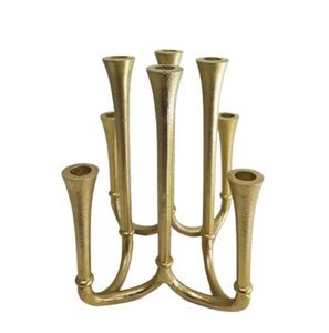 Bougie décorative en fer antique faite à la main support de pilier en cuivre noir fini personnalisé pour la décoration de Noël à la maison - Product Image 3