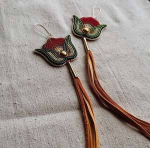 Boucles d'oreilles Boho faites à la main pour femmes nouvelle mode décorative fête Floral perlé graines de riz boucles d'oreilles goutte - Product Image 5