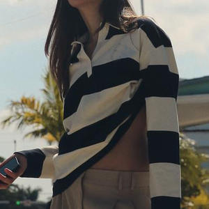 Sudaderas de cuello simulado de lana de manga larga Fabricante Logotipo personalizado Algodón de alta calidad Mujeres Premium Plain Heavy Weight Pullover - Product Image 5