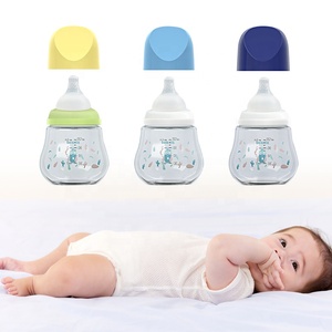 Botol Susu Bayi Kaca Grosir, Kristal Jernih Alami Anti Kolik Anti Tersedak Bebas BPA, Botol Susu Bayi Baru Lahir Motif Kartun - Product Image 2