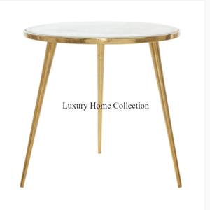 Mesa central de mesa metálica con diseño de piña con color plateado Diseño único Diseño minimalista Aspecto elegante con tapa redonda - Product Image 4