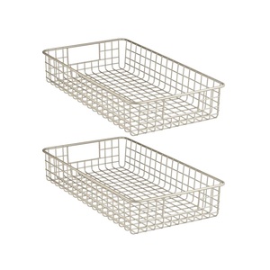 ตะกร้าโลหะทรงสี่เหลี่ยมผืนผ้า คุณภาพดีเยี่ยม ตะกร้าดีไซน์แฮนด์เมด คลาสสิก มีสไตล์ ขายส่ง ตะกร้าโลหะหรูหรา ใหม่ - Product Image 1