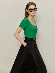 T-shirt de haute qualité Fashion Girls High Printed Loose O Collar Women Casual T-shirt Summer Sales - Product Image 4