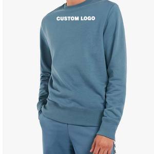 Sweat-shirt à col rond surdimensionné en molleton français vierge OEM, 100% coton, épaules tombantes, sweat-shirt de luxe pour homme - Product Image 3