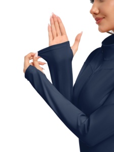 Women Yoga <b>Jacket</b> Breathable Stretch <b>Workout</b> Top Athletic Wear for Gym Running Fitness Training Outfit - Product Image 4