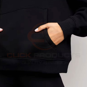 Votre propre Style décontracté Streetwear goutte épaule Figures respirant écologique Hoodies Design tricoté bas prix femmes Hoodies - Product Image 6