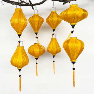 Faroles Tradicionales Colgantes de Bambú y Seda, Formas Personalizadas Coloridas, Estilo Oriental Japonés - Product Image 5