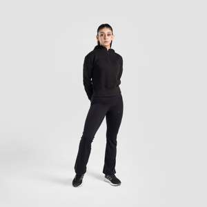 Sudadera con capucha y media cremallera Arcadia transpirable, color negro - Product Image 4