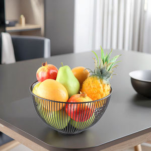<b>Large</b> Decorative Metal Wire Fruit <b>Basket</b> Bowl for Kitchen Counter Dining Table Home Storage Organizer Stylish - Product Image 1