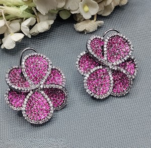 Cz Ad Victorian Fashion Stud & Topps Pendientes Colección SKU AE 014 SG C1 - Product Image 3