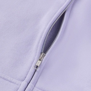 Sudadera con capucha de invierno para hombre, personalizada, extragrande, de algodón grueso de 400 GSM, con cremallera, forro de punto, color liso y cuello redondo. - Product Image 2