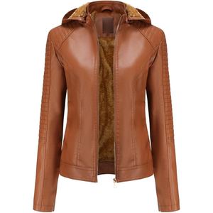 Veste en cuir d'agneau à capuche de qualité supérieure pour femmes, vêtements de mode sur mesure - Product Image 4