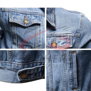Veste en jean stylée pour hommes Vêtements décontractés Vente en gros Veste en jean en coton de haute qualité Veste en jean pour hommes personnalisée à vendre - Product Image 6
