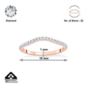 Anillo Casual de Oro Rosa con Diamantes de Prisma Belle - Product Image 6