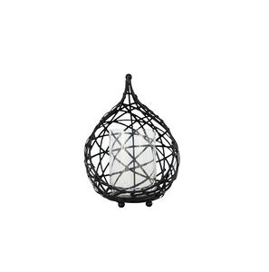 Bougeoir enduit de poudre de fer de couleur blanche avec mouche de papillon pour décoration de dessus de table - Product Image 3