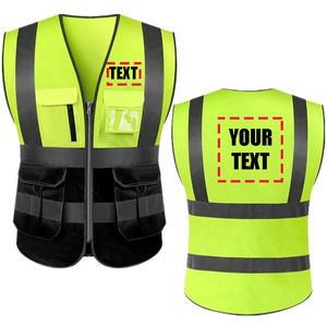 Gilet de sécurité haute visibilité entièrement personnalisé avec poches Gilet de sécurité réfléchissant pour hommes - Product Image 1